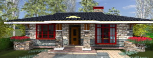 three bedroom house plan by Kenyan architect